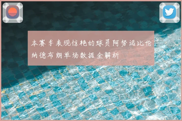本赛季表现惊艳的球员阿努诺比伦纳德布朗单场数据全解析
